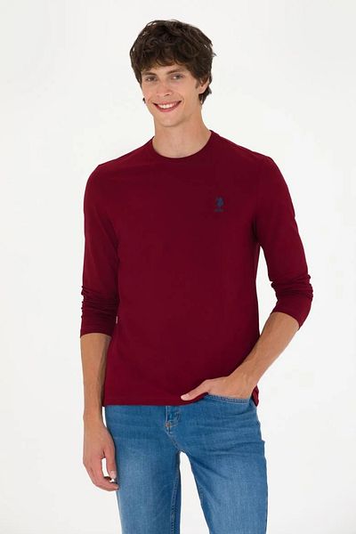 U.S. Polo Assn. БАЗА. Polo AssnМъжки бял основен суитшърт с кръгло деколте G081SZ082.000.1638990