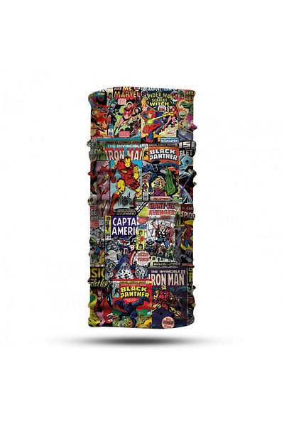 Vwear Comic Patterned Biker Neck Bandana Hair Band