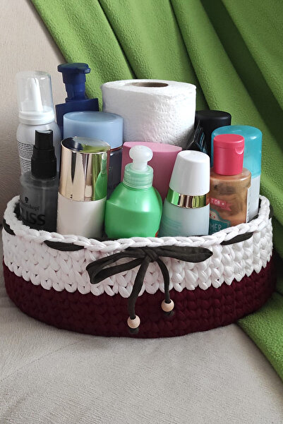 nftart.design حمام مصنوع يدويًا من القطن الممشط وسلة تنظيم متعددة الأغراض