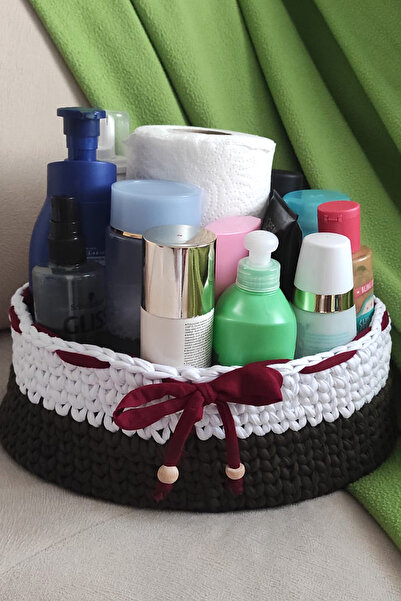 nftart.design حمام مصنوع يدويًا من القطن الممشط وسلة تنظيم متعددة الأغراض