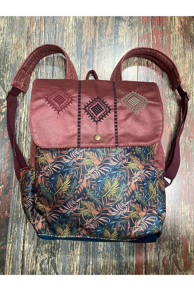 Street Bag Ethnic Authentic Bohemian Embroidery Backpack Daily Travel Camping Bag