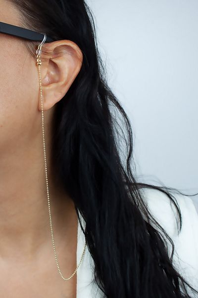 Liveyn Design Thin Chain Gold Glasses Strap