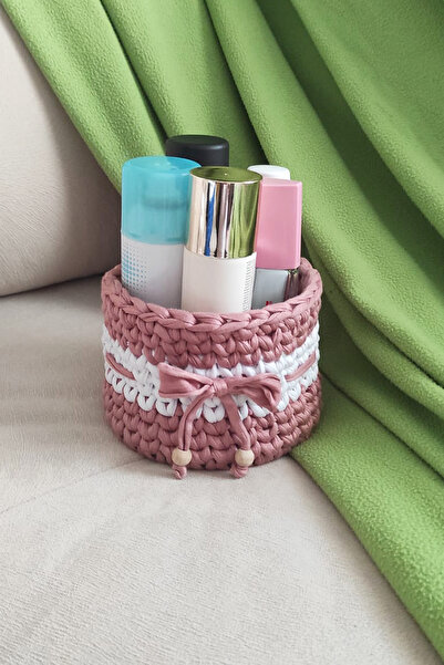 nftart.design منظم سلة للحمام المزخرف ومتعدد الأغراض مصنوع يدويًا