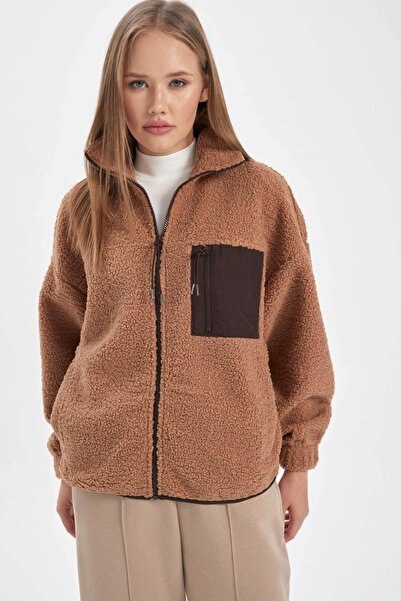 DeFacto Coool Oversize Fit Pelüş Hırka A9226ax23wn