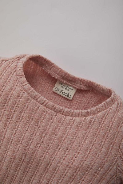 DeFacto Baby Girl Crew Neck Ribbed Camisole Long Sleeve T-Shirt