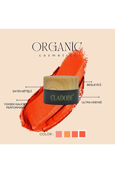 cladode Camellia - Organik Nourishing Cream Blush-lip&cheek&eyeshadow/besleyici Krem Allık-ruj&allık&far