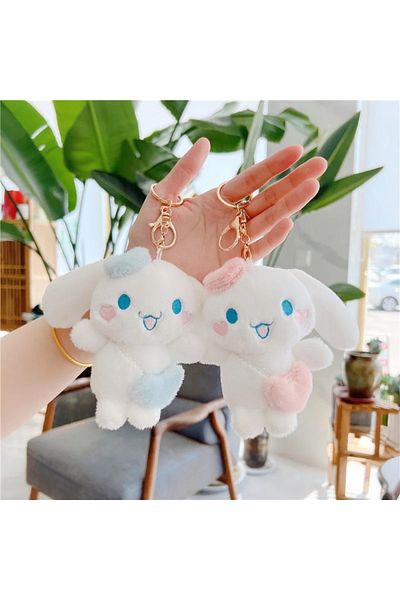 Meyra Accessories Cute plush kawaii cinnamoroll plush keychain bag car ornament keychain