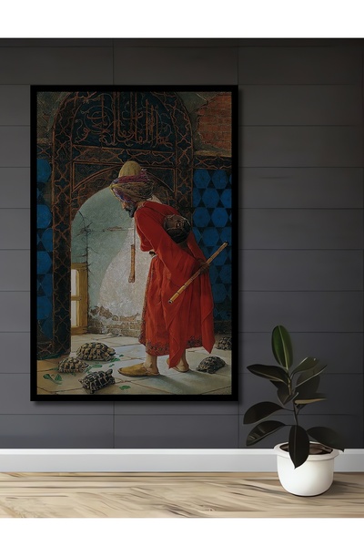 Teona Ahşap Ahşap Tablo Kaplumbağa Eğitmeni Üreme 3 Boyutlu Çerçeve Görünümlü...