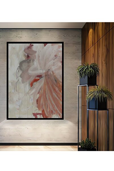 Teona Ahşap Dürüslük Soyut Yağlı Boya Görünümlü Reprodüksiyon Ahşap Tablo Çer...