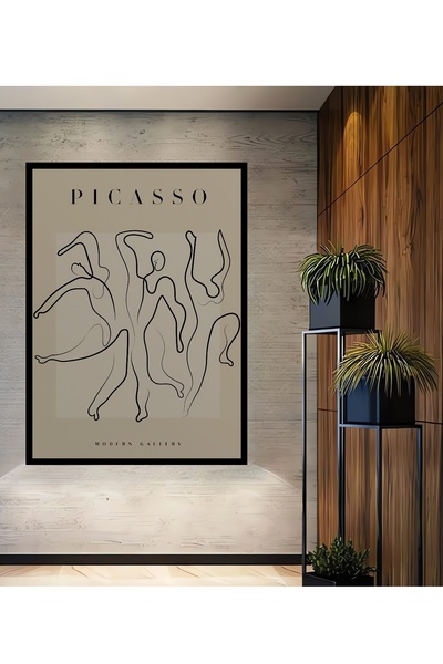Teona Ahşap Ahşap Picasso Modern Gallery Soyut Artwork Collection Tablo Çerçe...