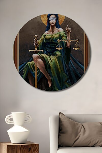 Teona Ahşap Ahşap Tablo Adalet Tanrıçası Justice,Baskı,Hukuk Bürosu Duvar San...
