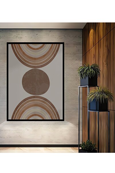 Teona Ahşap Ahşap Tablo SOYUT SANAT VE BOHEM TARZI Çerçeve Görünümlü Dikey Du...