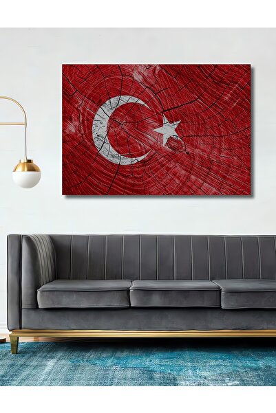 Teona Ahşap Dekoratif Ahşap Tablo Türk Bayrağı (bir hilal uğruna ya rab) Şık ...