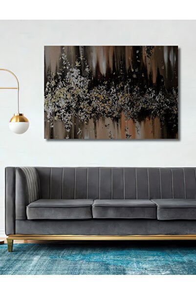 Teona Ahşap Dekoratif Resimli Tablo Yağlı Boya Görünümlü Soyut Ahşap Tablo Şı...