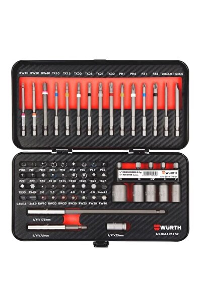 Würth Bits Uç Seti 1/4 Inch 59 Parça RW-PH-PZ-TX Art. 061425159