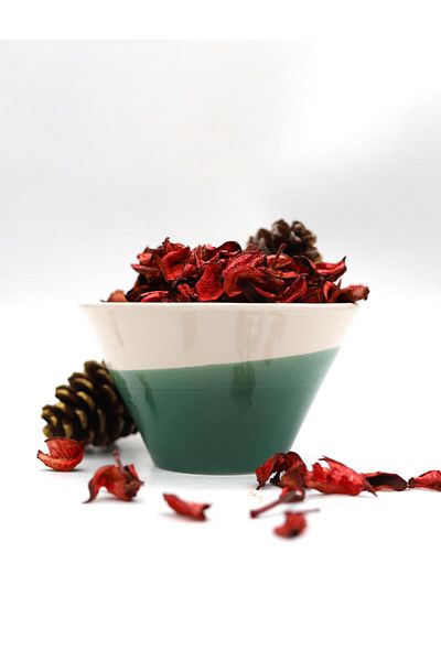 Tardan Handmade Ceramic BOWL 16 cm GREEN WHITE