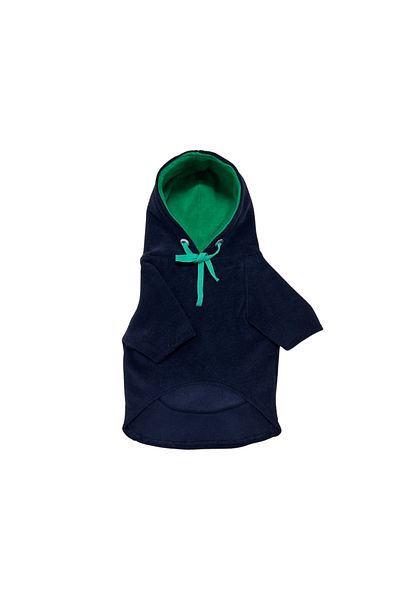 Patte Zone Snake Black Large Breed Dog Fleece Hoodie - Kangaroo Pocket Sweatshirt