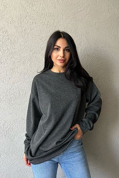 Seda Yalçın Atelier Black Glitter Crew Neck Sweat