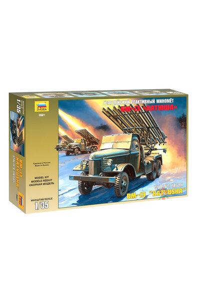Zvezda 1/35 Bm-13 Katjusha Plastik Askeri Araç Maket Kiti, Demonte Hobi Seti