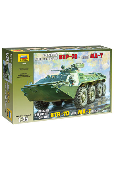 Zvezda 1/35 Btr-70 W/Ma-7 Turret Plastik Tank Maket Kiti, Demonte Hobi Seti