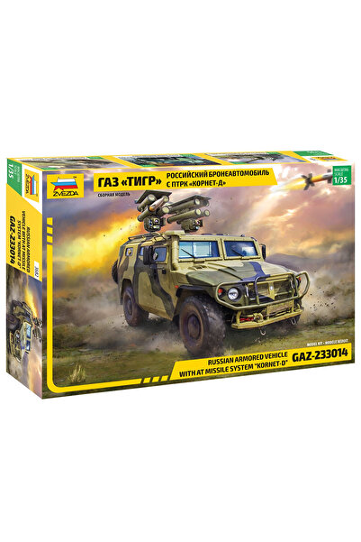 Zvezda 1/35 GAZ Kornet Plastik Askeri Araç Maket Kiti, Demonte Hobi Seti