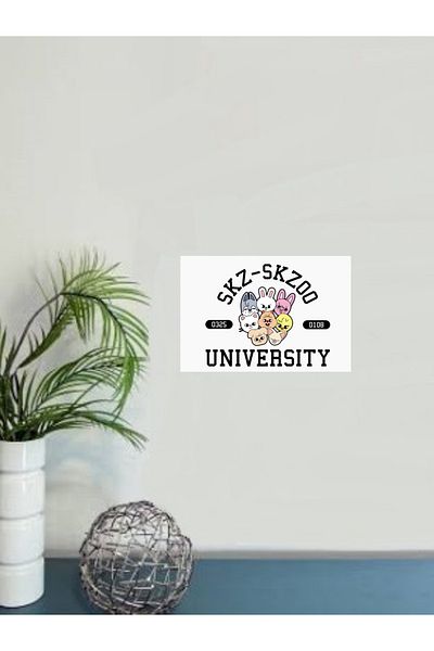 Cemira Ζωγραφική διακόσμησης τοίχου Stray Kids SKZOO, Ξύλινος πίνακας (185 x 270 mm)