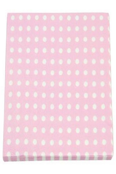 Kazanabil WHITE POOL PAPER NAPKIN PINK 20 PIECES