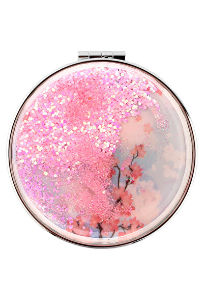 Tikatti Double Sided Cherry Blossom Mirror with Magnifying Glass
