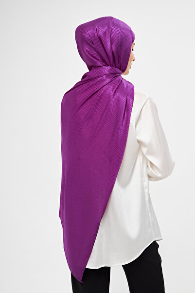 Şehr-i Şal İstanbul SakaFashion Jakarlı V Desenli Şal - MOR