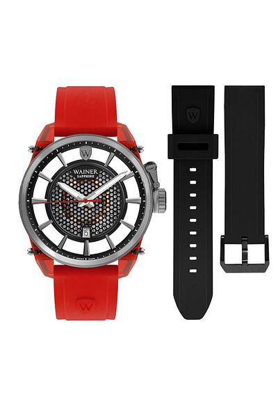 Wainer SW. WA.11200-D Swiss Made Men's Wrist Watch + Spare Cord