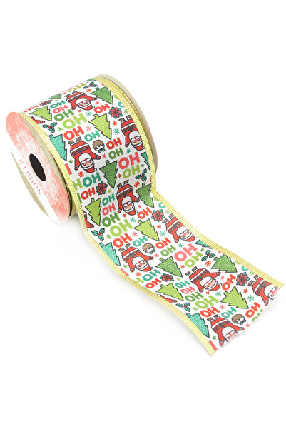 Lora Wedding 2.7m 65mm Wide New Year Themed Imported Ribbon with Wire Edges