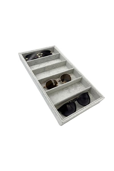 İmpala Kutu Gray Suede Glasses Jewelry Stand - 38/19 cm Gzlk18199