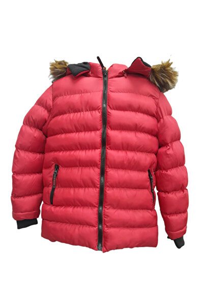 xboss Children's Detachable Hood Dense Fiber Filling Fleece Lining Waterproof Puffer Jacket