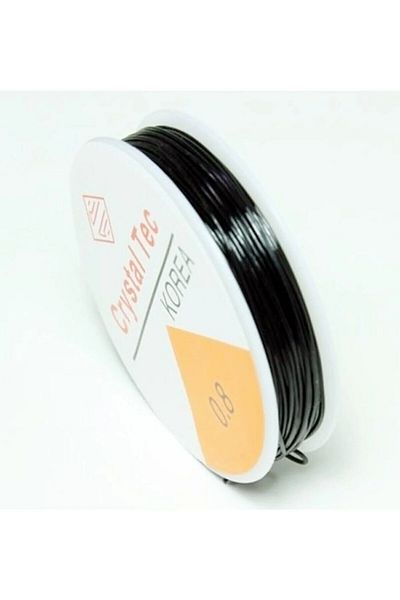 yiğit aksesuar 3 Pieces Black Color Elastic Fishing Line String Flexible String for Prayer Beads and Bracelet Making