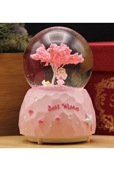 HEDİYEBİZİZ Kar Küresi Işıklı ve Müzikli Prenses Kar Küresi
