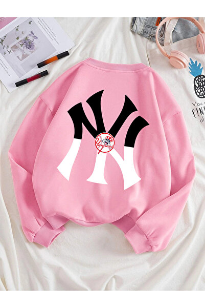 Revasser Unisex ženska/muška NY šarena majica sa Oversize kroj okrugla kragna...