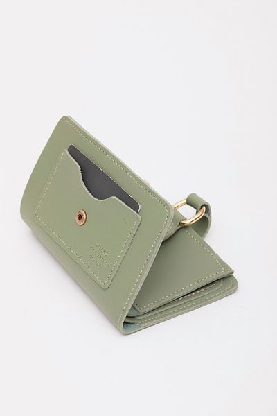 SHAKA Mint Green Shk66 Stylish Wallet with Drop Buckle, Snap Fastener Front Pocket, Coin and Paper Money Compartment, Card Holder