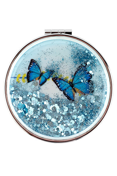 Tikatti Magnifying Double Sided Blue Butterfly Mirror