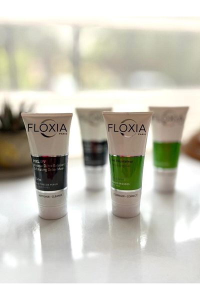 Floxia Purifying Peel-Off Mask + Balancing Care Gel 40 ml (2+2) SET OF 4