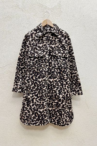 MODAQU Fleece Jacket Leopard σχέδιο