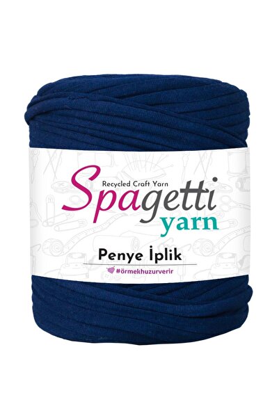 Spagettiyarn Penye İp Parlament Mavi El Örgü İpliği