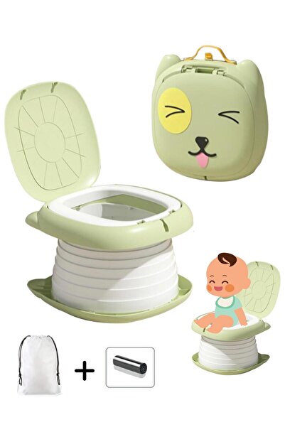 MooieBaby's Cat Potty Katlanabilir Çocuk Tuvaleti, Çok Fonksiyonlu Taşınabili...