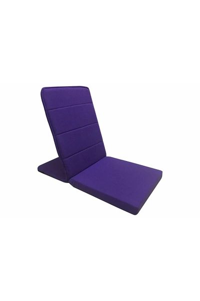 REMEGE Unisex Purple Quilted Supported Floor Cushion