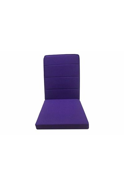 REMEGE Unisex Purple Quilted Supported Floor Cushion