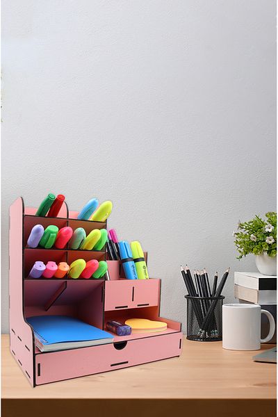 kutuTR Notpa 10 Compartment Drawers Desktop Organizer Pen Holder MOUNT MADE