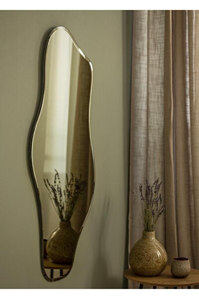 MKS Design Lüks Asimetrik Ayna / Bronz Ayna / Bronz Asimetrik Ayna / Ayna Dekoru