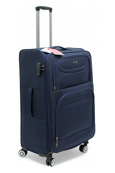 ES POLO TRIP Lacivert Kabin (KÜÇÜK) Orta Ve Büyük Boy 3'lü Carry-on Lüks Kumaş Valiz Seti