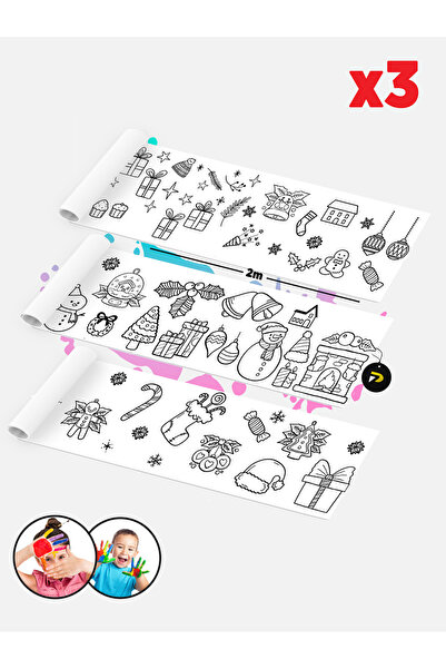 Postermanya Yılbaşı, Yeni Yıl Dev Boyama Kağıdı Seti, Çocuklar Için Aktivite ...