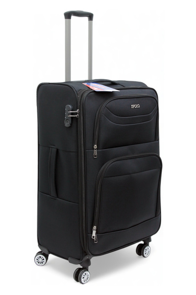 ES POLO TRIP Siyah Kabin (KÜÇÜK) Orta Ve Büyük Boy 3'lü Carry-on Lüks Kumaş Valiz Seti