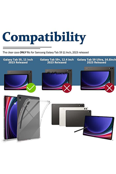 m.tk moveteck Samsung Galaxy S9 11 inç Sm-X710 Tablet Kılıfı 360 Derece Dönebilen Kapaklı Kılıf Tam Koruyucu